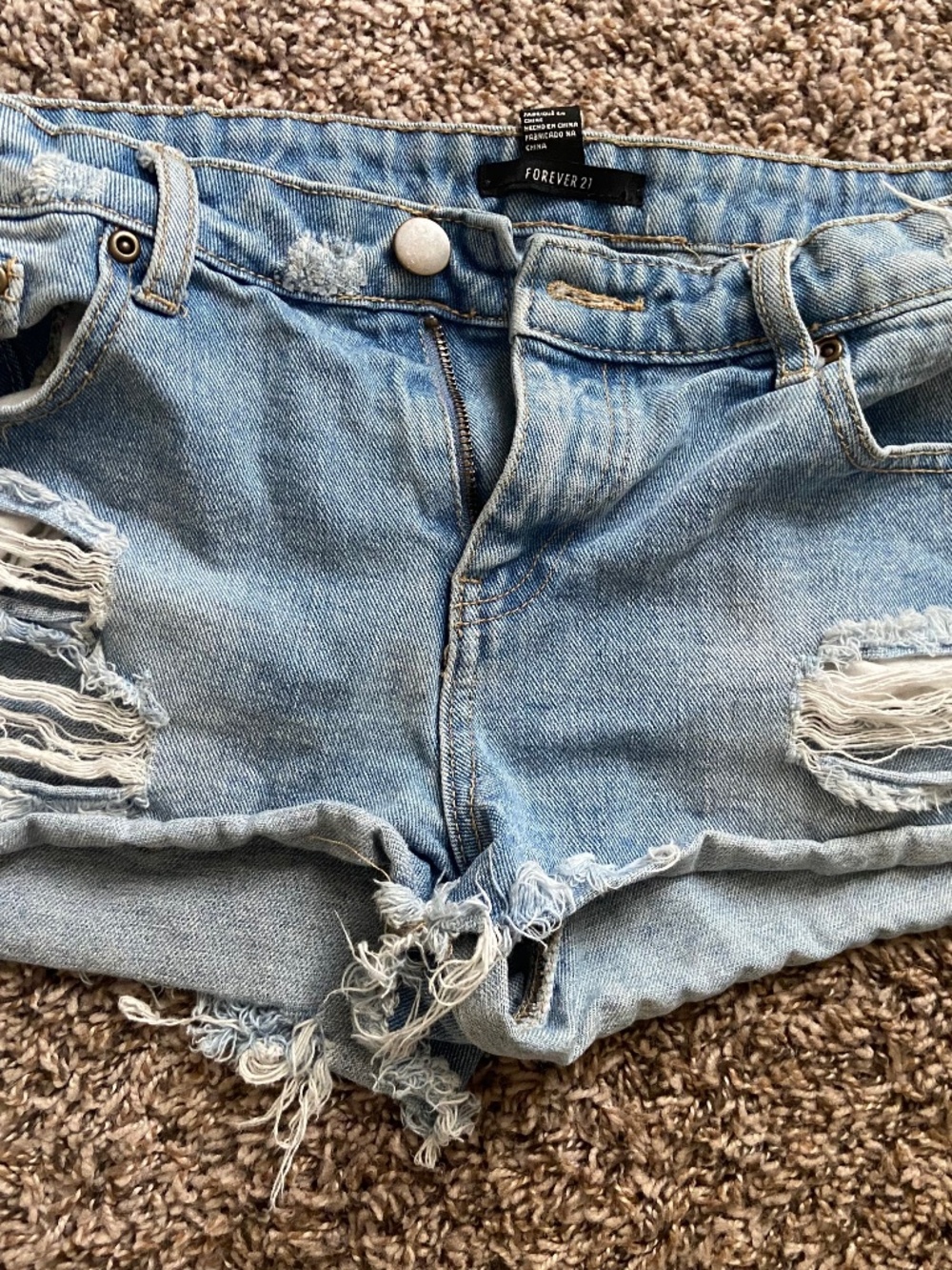 Forever 21 Distressed Denim Shorts